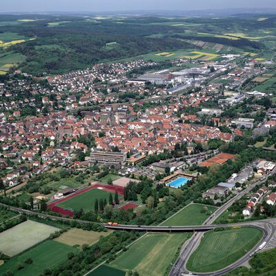 Bild vergr&ouml;&szlig;ern: Tauberbischofsheim - Luftbild