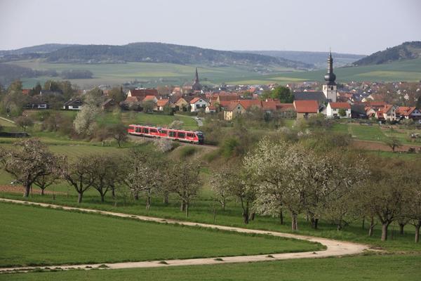 Idyllischer Blick ins mittlere Taubertal