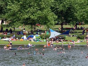Der beliebte Badesee in Freudenberg
