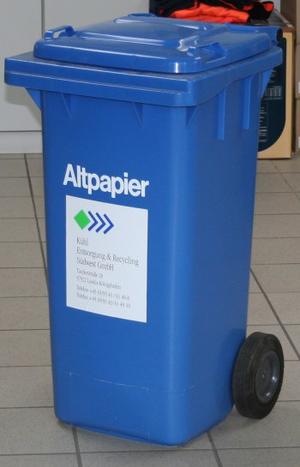 Bild vergr&ouml;&szlig;ern: Altpapier-Tonne