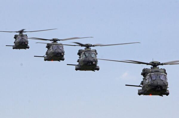 NH90 Hubschrauber werden in den kommenden zwei Wochen verstrkt in der Region im Tiefflug unterwegs sein. Auch oft in einer Viererformation als Schwarm.