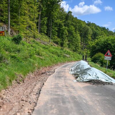 Blick auf die Ortsausfahrt von Rauenberg: Die Sanierung des Streckenabschnitts ist die zweitgr��te Stra�enbauma�nahme im Jahr 2024.