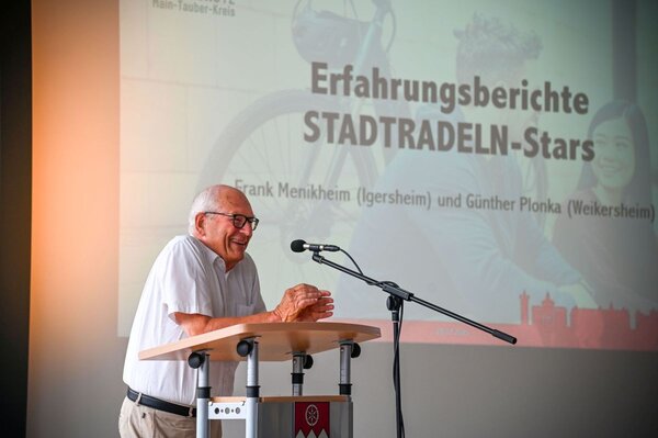 Bild vergr&ouml;&szlig;ern: Das Foto zeigt Stadtradel-Star Günther Plonka aus Weikersheim.