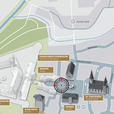 Lage des Kontrollpunktes in Weikersheim