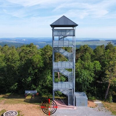 Der Kontrollpunkt auf dem Stahlberg bei Külsheim-Uissigheim 