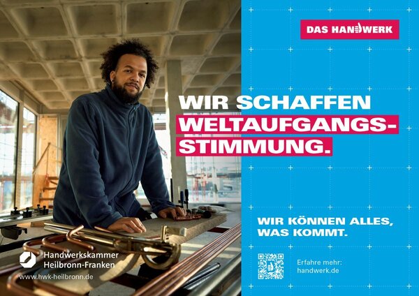 Die Motive der neuen Imagekampagne des Handwerks zeigen glckliche Handwerker und strahlen positive Botschaften aus.