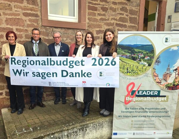 Das Regionalmanagement des Regionalentwicklung Badisch-Franken e.V. bedankt sich bei Minister Peter Hauk f�r die Zusage des Regionalbudgets f�r 2026