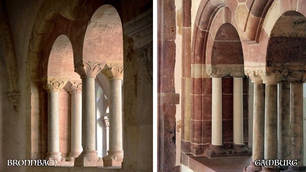 Bei einer Sonderf&uuml;hrung am Sonntag, 21. Juni, um 12.15 Uhr k&ouml;nnen die Teilnehmerinnen und Teilnehmer das Kloster Bronnbach und die Burg Gamburg erkunden. Die Nordarkade des Saalbaus der Gamburg weist Parallelen zu den beiden Arkaden des Kapitelsaals im Kloster Bronnbach auf.