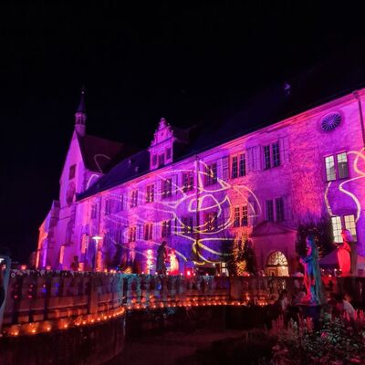 Die Klosterfassade, der Abteigarten und der Kreuzganginnenhof erstrahlten auch in diesem Jahr wieder in den sch�nsten Farben.