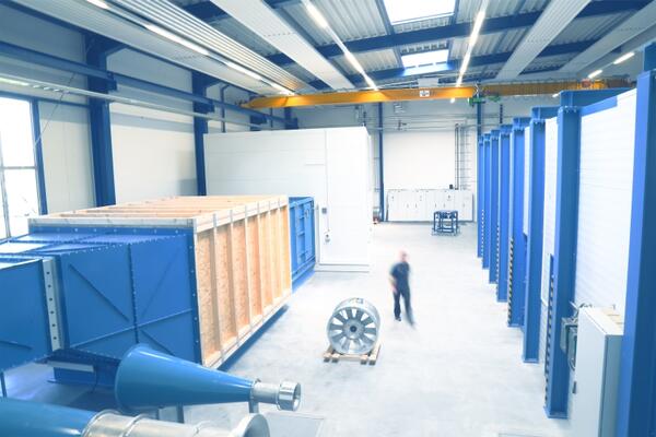 Der ISO- Kammerpr�fstand mit Hallraum bei der Systemair GmbH