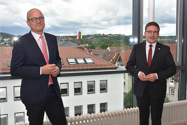 Der Hauptgesch�ftsf�hrer des Landkreistags Baden-W�rttemberg, Prof. Dr. Alexis von Komorowski, war zu einem Antrittsbesuch bei Landrat Christoph Schauder zu Gast.