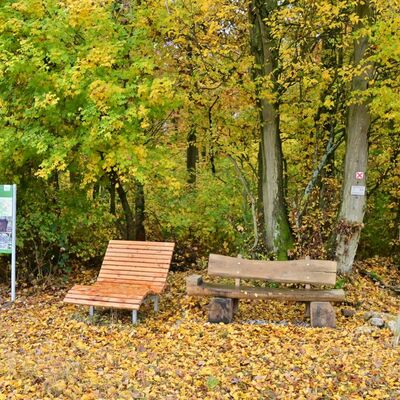 Der Ort des Glücks an der Leschelücke liegt herrlich eingerahmt von dichtem Wald, nicht nur im Herbst ein besonderer Ort.