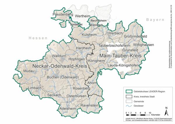 Die Projekte mssen innerhalb der Gebietskulisse von LEADER Badisch-Franken liegen.