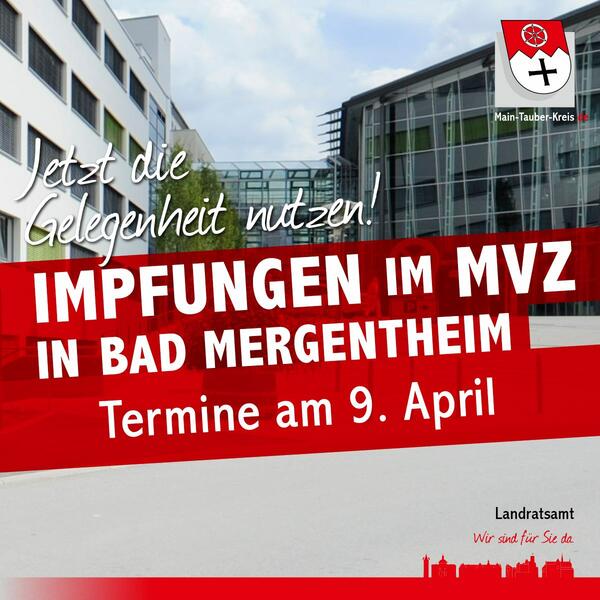 Das Caritas-Krankenhaus in Bad Mergentheim: In den MVZ in Bad Mergentheim und Wertheim finden am Samstag, 9. April, Impfaktionen statt.