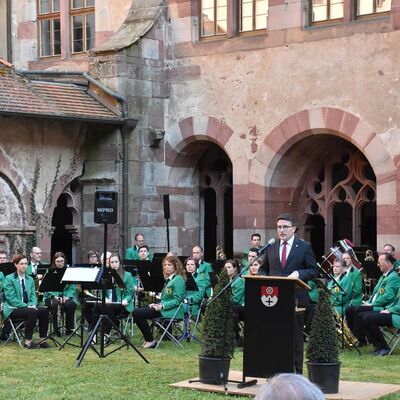 In seiner Rede bekannte sich Landrat Christoph Schauder "ohne Wenn und Aber" zum Kloster Bronnbach.