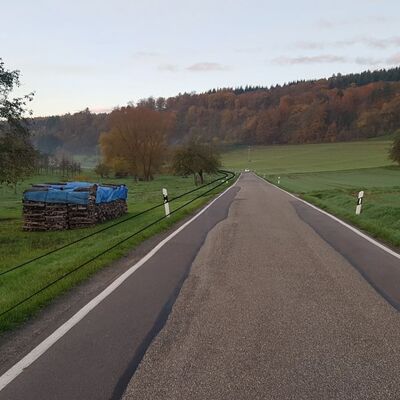 Der geplante Radweg nach Apfelbach fhrt knftig von Markelsheim kommend die ersten 800 Meter direkt neben der Kreisstrae entlang.