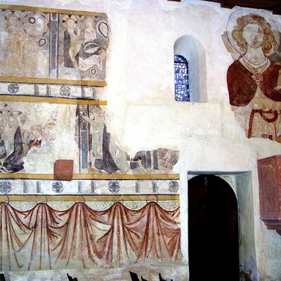 Fresken in der Friedhofskapelle Freudenberg