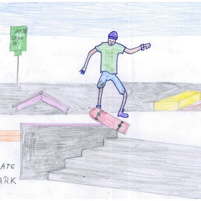 Luis Schlenkhoff, 9 Jahre, aus Assamstadt: den Skater-Platz in Assamstadt nahe der Assmundhalle liebt er besonders.