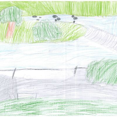 Marla Ulshöfer, 9 Jahre, aus Edelfingen, geht gerne über die Steine der Fischtreppe in Edelfingen auf die kleine Insel.