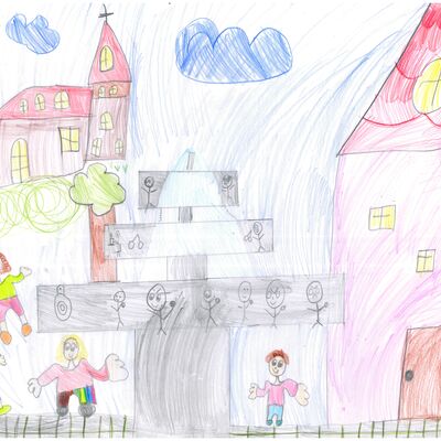 Lilly Meyer, 8 Jahre, aus Assamstadt, mag den Ortsbrunnen in Assamstadt.