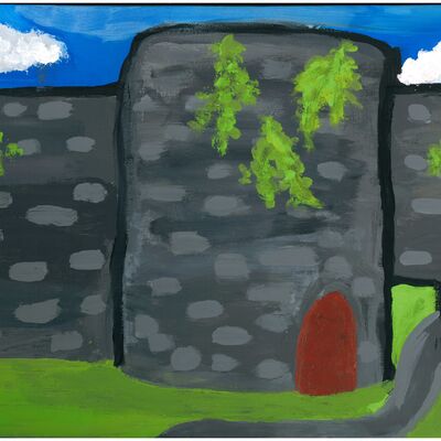 Helen Krajewski, 9 Jahre, aus Tauberbischofsheim, hat den Hexenturm gemalt.