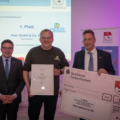 Erster Platz in der Kategorie I "bis 49 Mitarbeitende" - Heer GmbH & Co. KG aus Gerchsheim