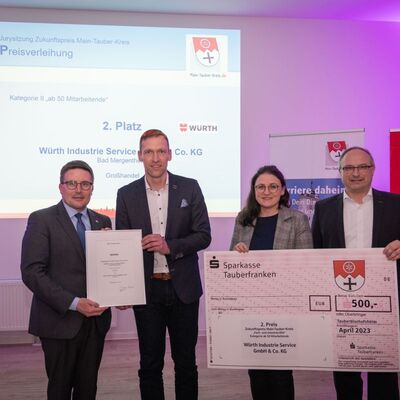 Zweiter Platz in der Kategorie II "ab 50 Mitarbeitende" - Würth Industrie Service GmbH & Co. KG aus Bad Mergentheim